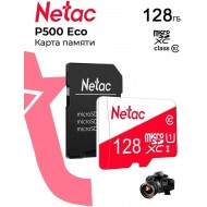 Карта памяти Netac P500 Eco microSDXC 128GB